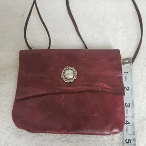 Genuine Leather mini crossbody Brown thumbnail 7