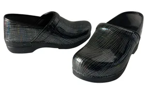 Dansko Professional Womens Clogs Shoes Sz 42 US 11 Black Plaid Comfort Nurse thumbnail 1