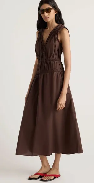 Modern Citizen Organic Brown Maxi Dress thumbnail 1