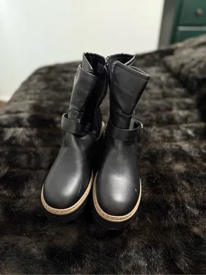Esprit Women's moto Biker/Platform Combat Boots black 10 new lug thumbnail 2