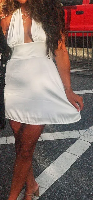 White Silk Dress thumbnail 1