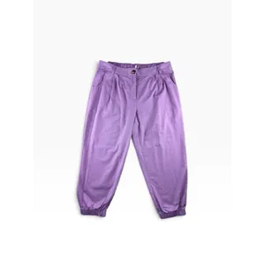 Halara Purple 100% Cotton Pleated High Waisted Jogger Pants XL Streetwear NWT thumbnail 2