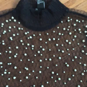 See through faux pearl top. Xs thumbnail 7