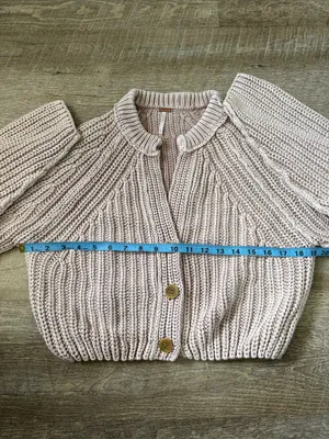 Free People Sweet Nothing Cotton Cardigan in Sandcastle Size Small thumbnail 6