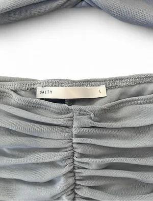 Salty 2 Piece Set Ruched Skirt and Crop Top thumbnail 4