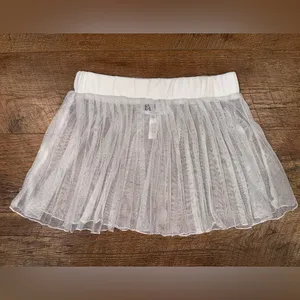 Beach Riot Briar Mesh Cover-Up Mini Skirt White Sheer Mesh Swim Coverup Dress thumbnail 2