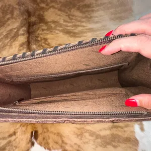Genuine Leather Long Horn Purse thumbnail 7