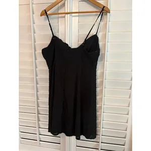 Selfie‎ Leslie Black Good Morning Angel Ruched Bust A-Line Dress Size xl thumbnail 3