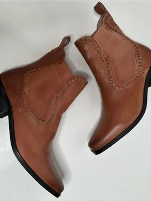 ROAN by Bed Stu Cliffhanger Brown Leather Studded Ankle Boots Size 8.5 thumbnail 11