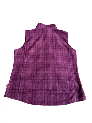 Woolrich Blackberry Hunt Purple Plaid Fleece Vest Full Zip Size M Women's thumbnail 12