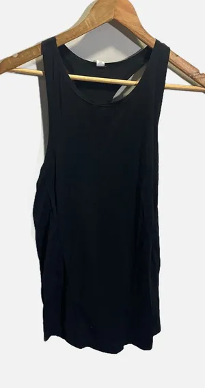 Glyder Tank Top‎ Women Large Black Racerback Laser Cut Mesh Activewear Yoga Gym thumbnail 1