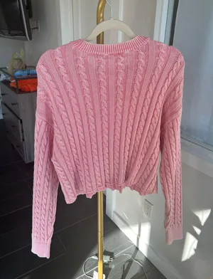 Aerie Cableknit Crop Crewneck Sweater thumbnail 3
