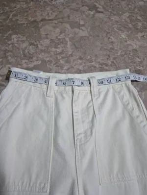 PacSun y2k summer beige Womens Highrise Carpenter cargo white utility Pants 25 thumbnail 12