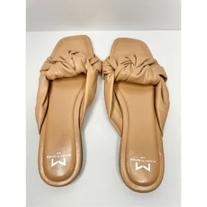 Marc Fisher Sandals Size‎ 8.5 Tan Square Open Toe Knot Detail thumbnail 6