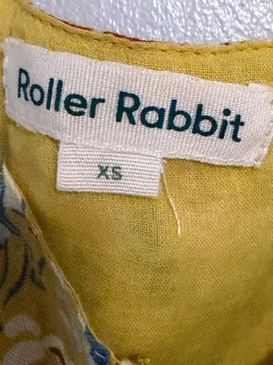 Roller Rabbit Yellow Floral Sleeveless Button Romper thumbnail 4