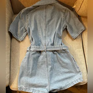 Billabong Light Blue Denim Romper thumbnail 3