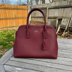 Kate Spade‎ Cameron Street Margot Red/Maroon Saffiano Leather Satchel thumbnail 3