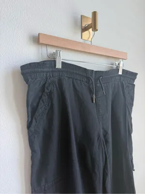 PACT Organic Cotton Hemp Cargo Wide Leg Pants Black Size Medium thumbnail 6