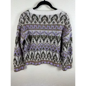 Anthropologie Fabiana Fair Isle Alpaca Wool Knit‎ Sweater Women S Boho Cottage thumbnail 6