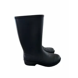 Jeffrey Campbell Matte Black Tall Rubber Rain Boots Size 10 Round Toe thumbnail 4