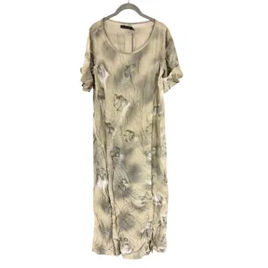 Free People x Nicholas K Jaoa Shirt Shift Midi Dress Medium Green Tie Dye thumbnail 3