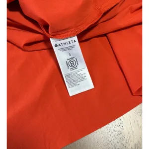 EUC Womens‎ Athleta Savannah Strap Mini Dress athletic orange stretch size L thumbnail 9