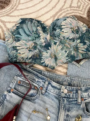 Floral Corset V line Corset top thumbnail 3