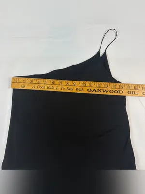 Aritzia Babaton Contour One Shoulder Cami Black Bodysuit Women's Size XL thumbnail 2