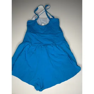 Anrabess Turquoise Sleeveless Athletic Romper Skort One Piece S thumbnail 2
