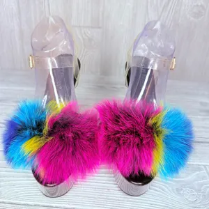 Dolls kill cape Robbin night of my life fluffy clear platform heels size 8 thumbnail 4