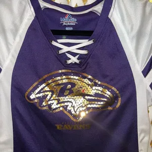 Majestic Ravens jersey NFL women’s bling sequin jersey size S thumbnail 2