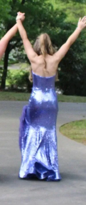 Sherri Hill Purple Prom Dress thumbnail 3