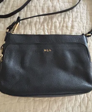 Ralph Lauren Bag Shoulder Black Leather thumbnail 6