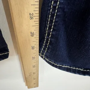 BKE Denim Stella Jeans Womens 28L Dark Wash Blue Bootcut Stretch Contrast Stitch thumbnail 9