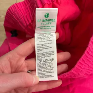 NWT J. Crew Women’s Linen Cotton Blend Drawstring Pant Hot Pink Size 4 thumbnail 6