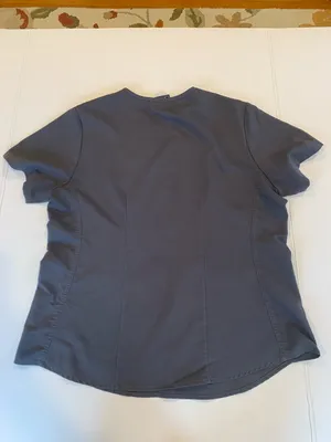 Sanibel Scrubs Women’s Large Gray Wrap-Style V-Neck Short Sleeve Scrub Top thumbnail 5