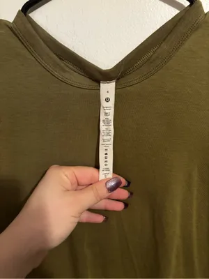 Lululemon Olive Green Short Sleeve Tee thumbnail 4