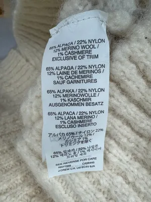 J.Crew Alpaca Merino Wool Cashmere Turtleneck Sweater Ivory Cream Womens Small S thumbnail 9