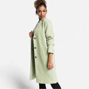 Pieces Alice wool blend coat in Sage Green Size small thumbnail 2