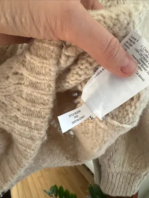 J. Crew Pointelle Crewneck Sweater Heather Cream Tan Size S thumbnail 6