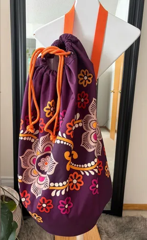 VERA BRADLEY X-Large Purple Floral Heavy Duty Laundry Bag thumbnail 1