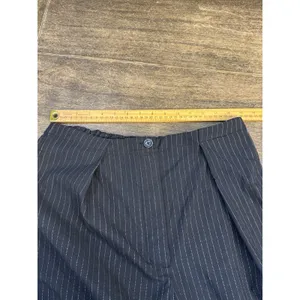 Free People Striped Pleated Wide Leg Pants Black Size Large $148 thumbnail 11