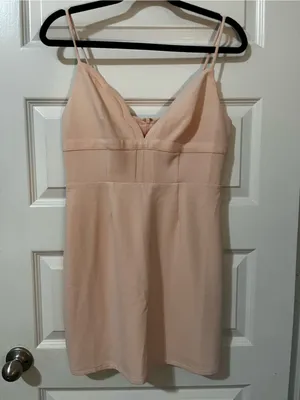 Kimchi Blue Blush Pink Spaghetti Strap Mini Dress Sz 6 UO NWT thumbnail 2