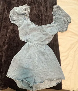 Denim romper Blue thumbnail 1