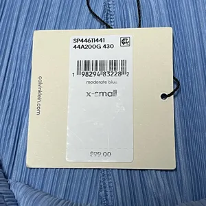 NWT XS Calvin Klein Women’s Plisse Pull On Pants Trousers Moderate Blue Pleated thumbnail 9