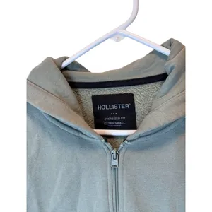 Hollister Women's Full Zip Hoodie Sage Olive Green Size XS thumbnail 4