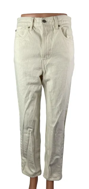 Levi's 70s High Slim Straight Leg Women's White High Rise Denim Jeans Size 27 thumbnail 1