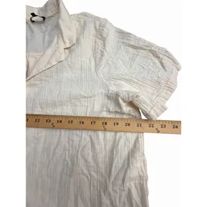 Quince Shirt Womens Large Gauze Button Collared Blouse 100% Cotton #FF9-3 thumbnail 6