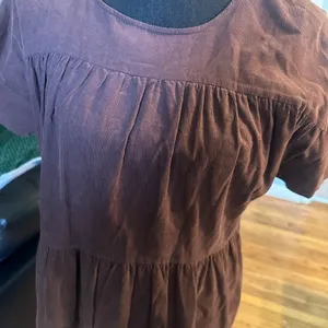 Altar’d State Brown Oversized Shift Dress Cap Sleeve Boho Chic Size S thumbnail 9