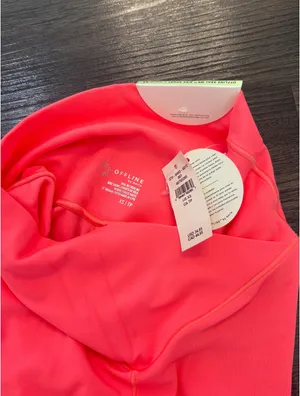 Aerie coral pink biker shorts thumbnail 3